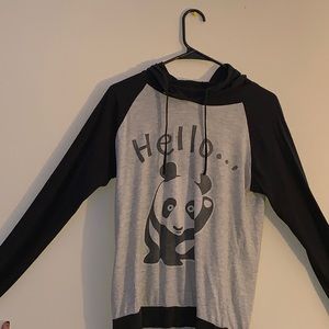 Long sleeve hooded shirt